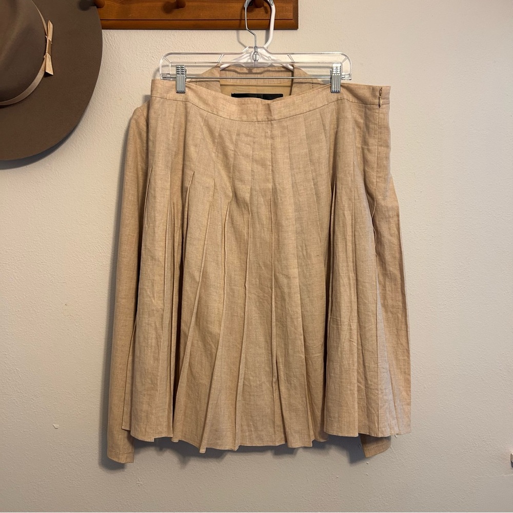 Vintage Apostrophe Linen Blend Skirt Suit Size 16 - Picture 5 of 11